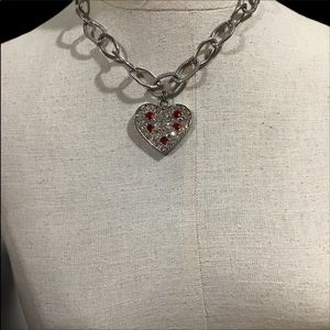Rhinestone heart necklace